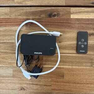 Philips 4k UHD 4 Port HDMI 2.0 Switch with remote & Power  Cord + HDMI Cable